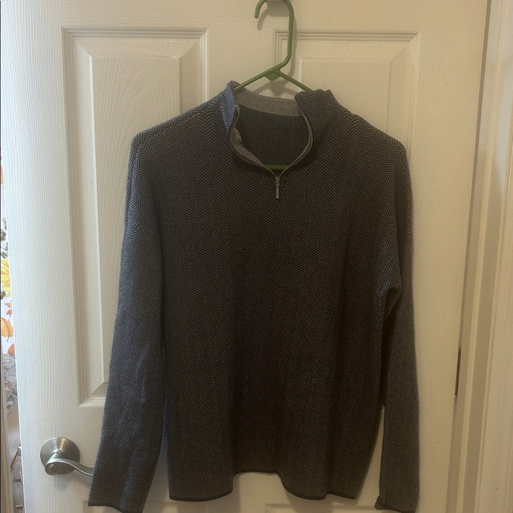 Christian Siriano Black and Gray Crew Neck Sweater